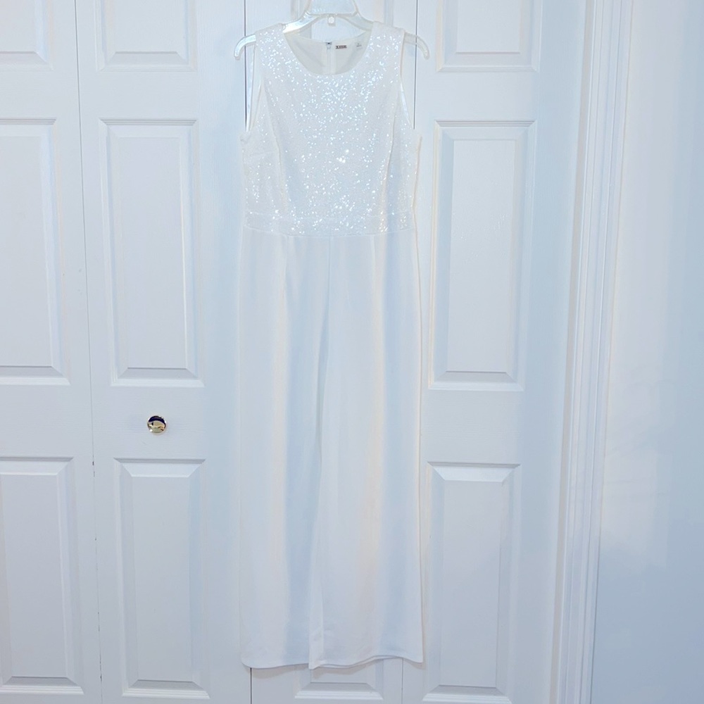 Tahari sequin jumpsuit